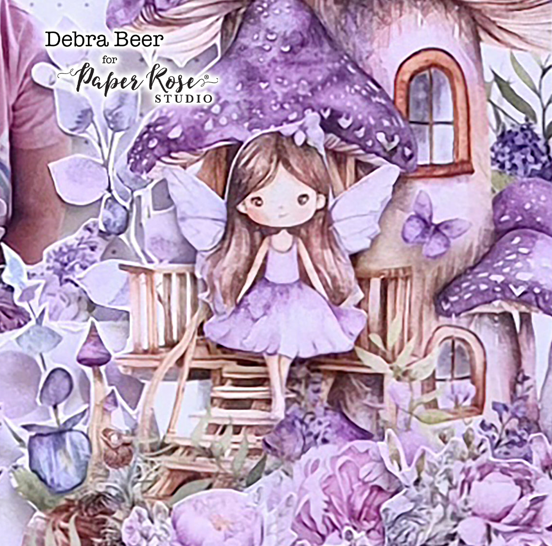 Lavender & Fairies Scrapbook Layout - Debra Beer