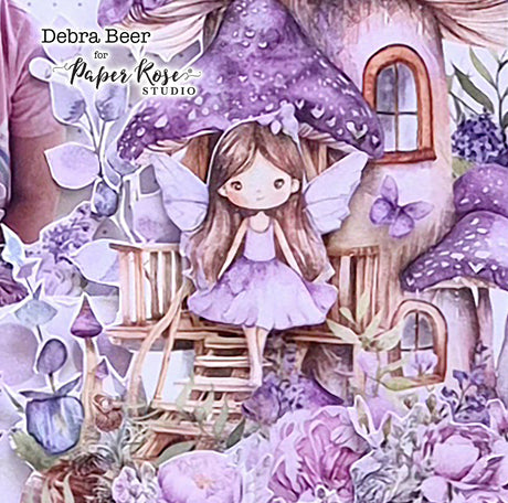 Lavender & Fairies Scrapbook Layout - Debra Beer