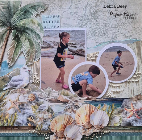 Seaside Memories Scrapbook Layout - Debra Beer