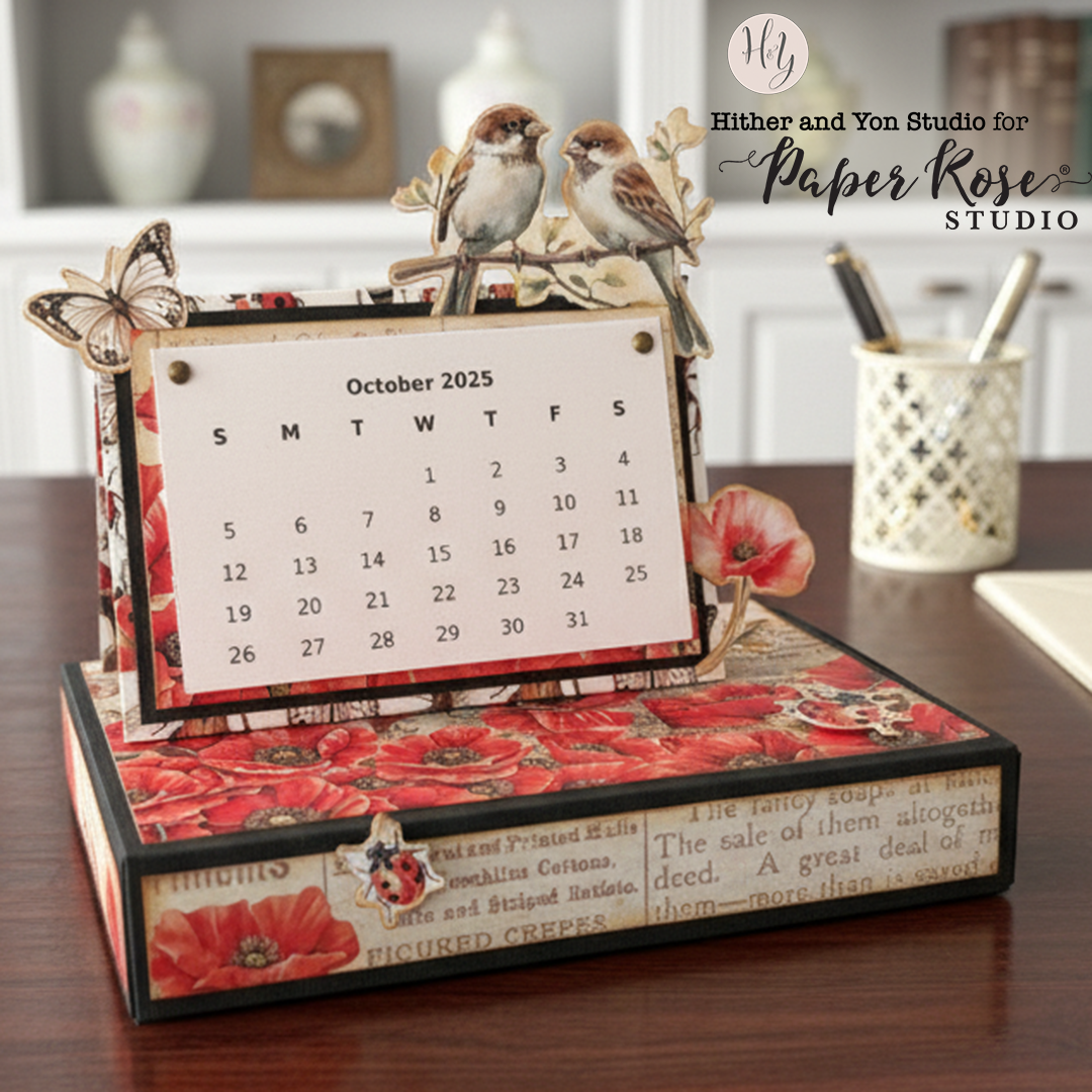 Poppy Garden Desktop Calendar - DJ Baker