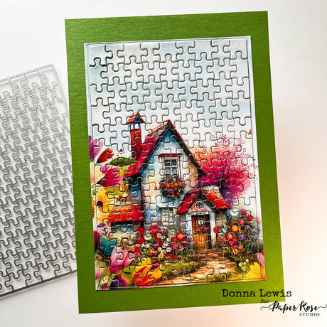 Rainbow Village Puzzle Card - Donna Lewis