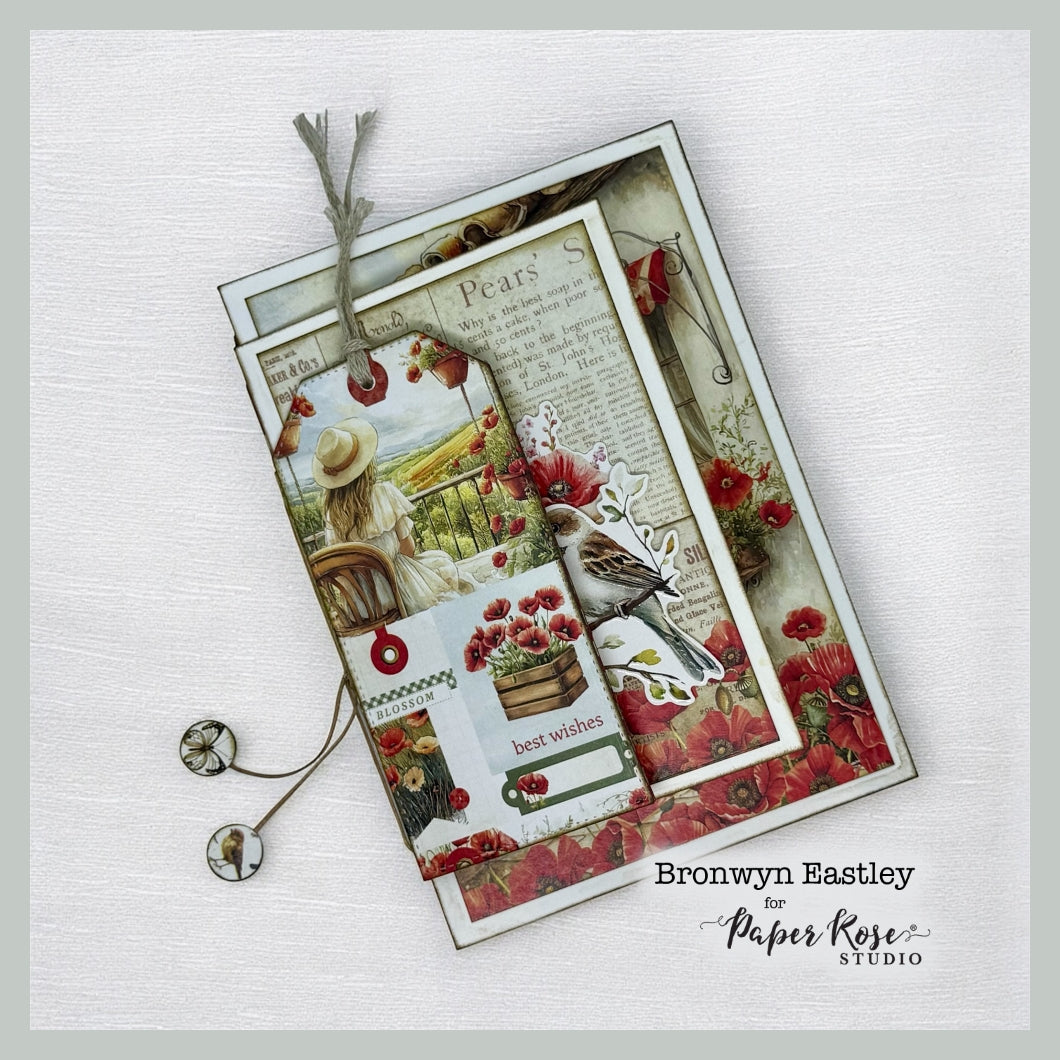 Poppy Garden Mini Tags and Envelopes Folio - Bronwyn Eastley