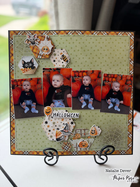 Halloween Harvest Scrapbook Layout - Natalie Dever