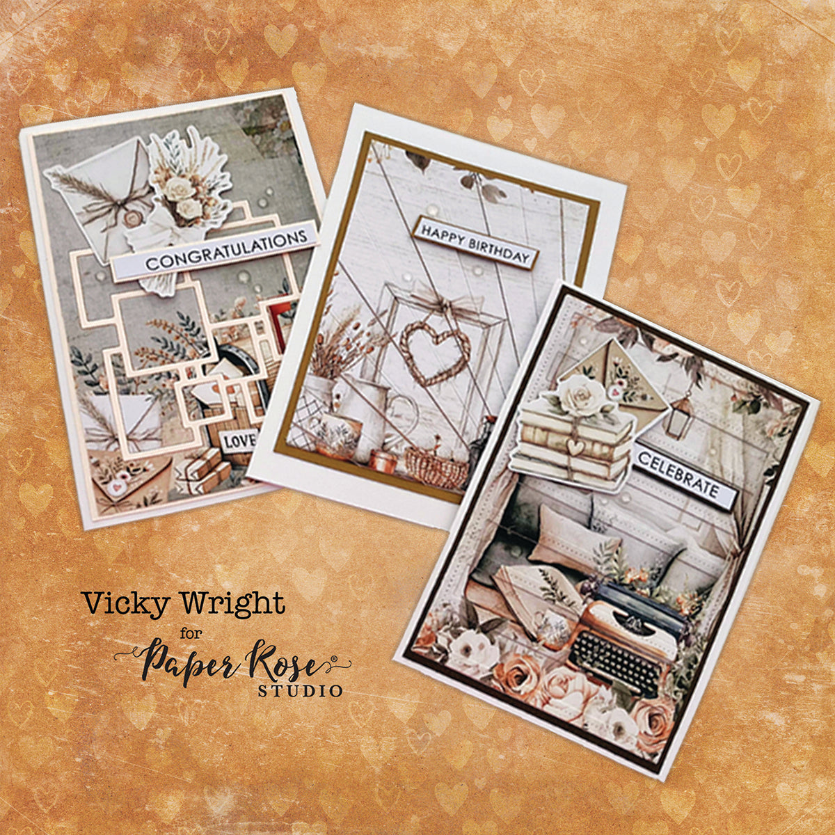 Heart & Home Inlay Die-Cut Cards - Vicky Wright