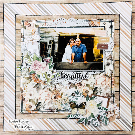 Heart & Home Patterns Scrapbook Layout - Louise Turner