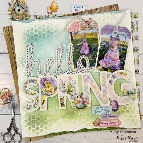 Hop Into Spring Scrapbook Layout - Misty Foresman