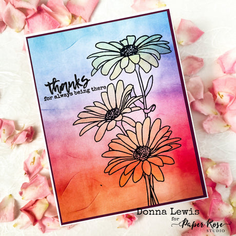 Floral Stamped & Handcoloured Cards - Donna Lewis