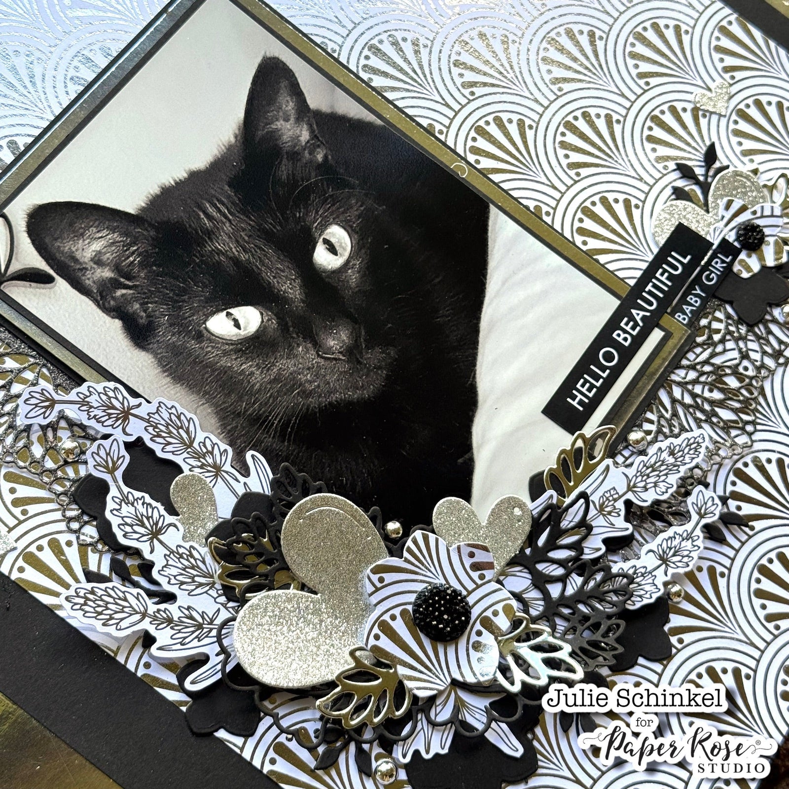 Wedding Joy Foil Scrapbook Layout - Julie Schinkel