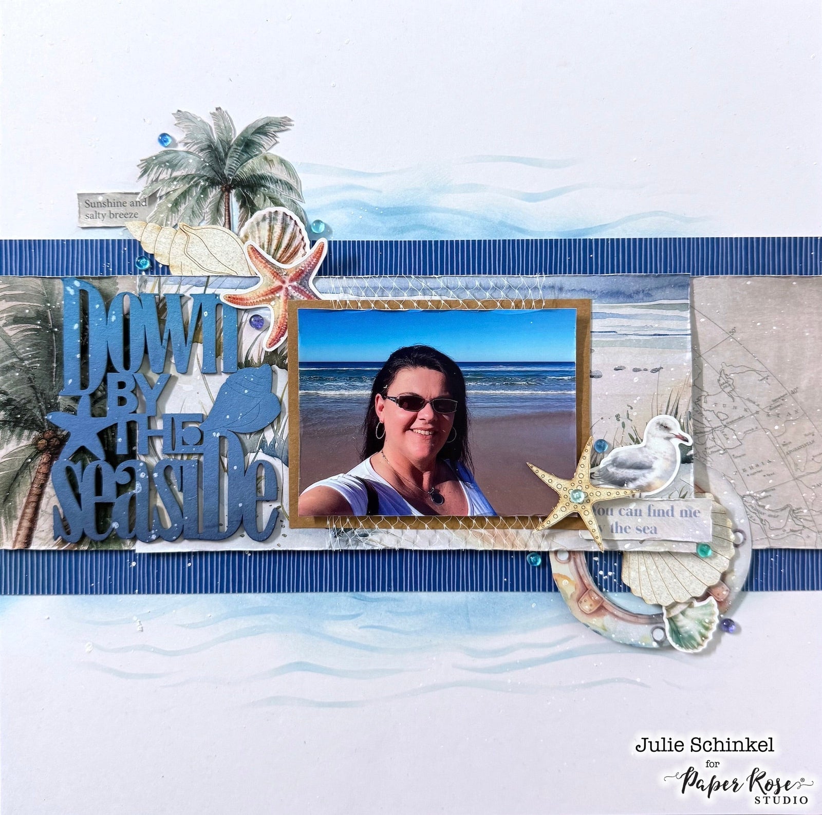 Seaside Memories Scrapbook Layout - Julie Schinkel