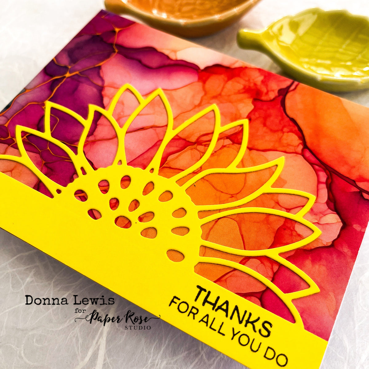 Sunflower Border Cards - Donna Lewis