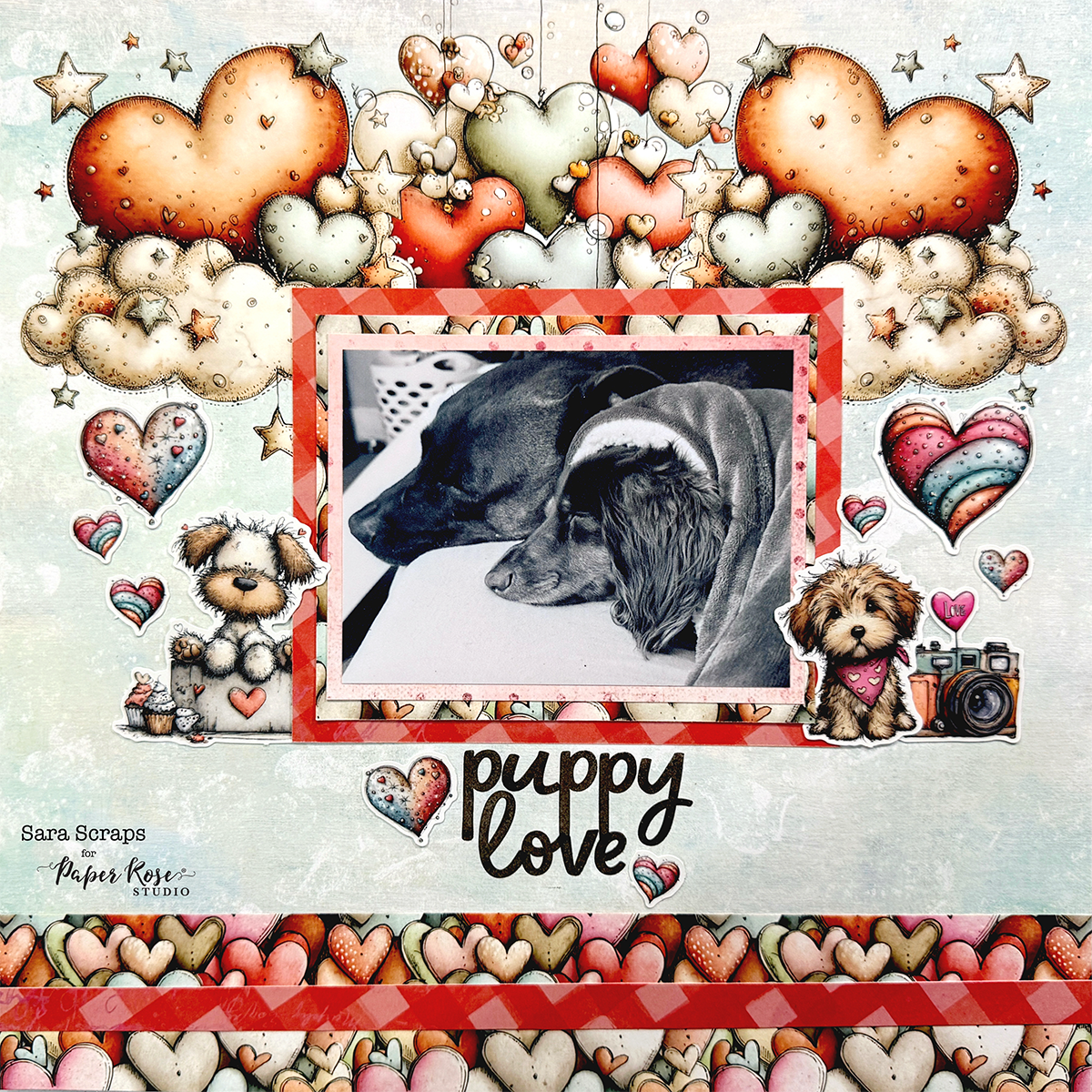 Love & Daydreams Scrapbook Layout - Sara Scraps