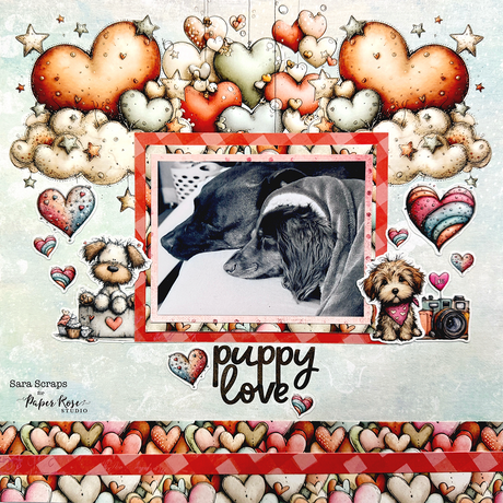 Love & Daydreams Scrapbook Layout - Sara Scraps