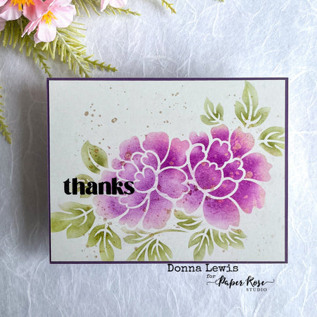 Big Bloom Stenciled Cards - Donna Lewis