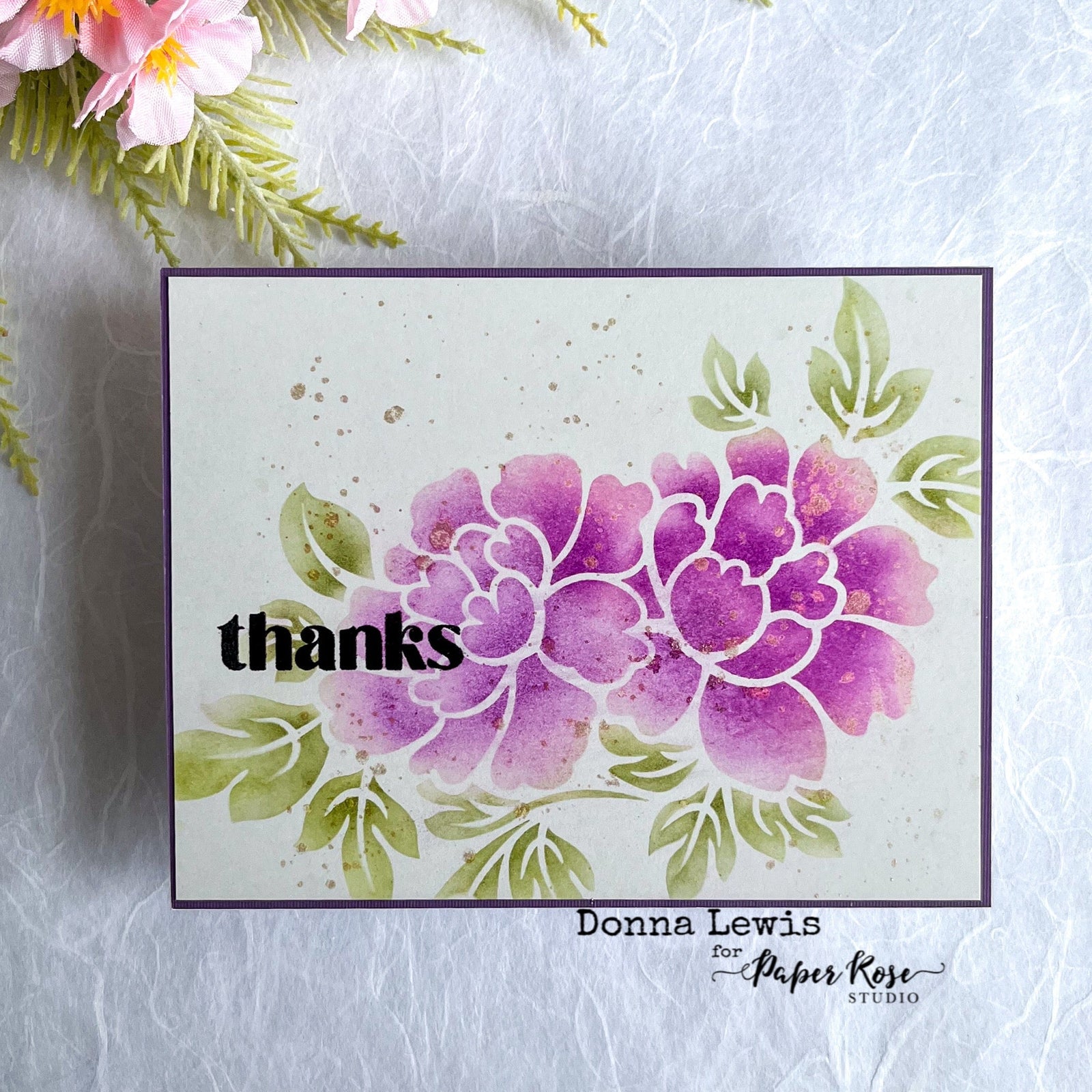 Big Bloom Stenciled Cards - Donna Lewis