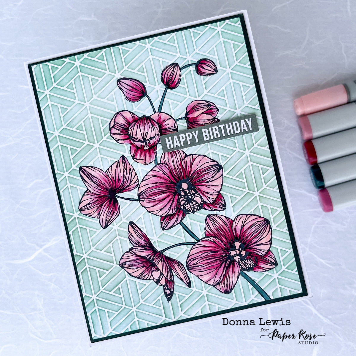 July 16 - Combining Stamp & Stencil Techniques - Donna Lewis