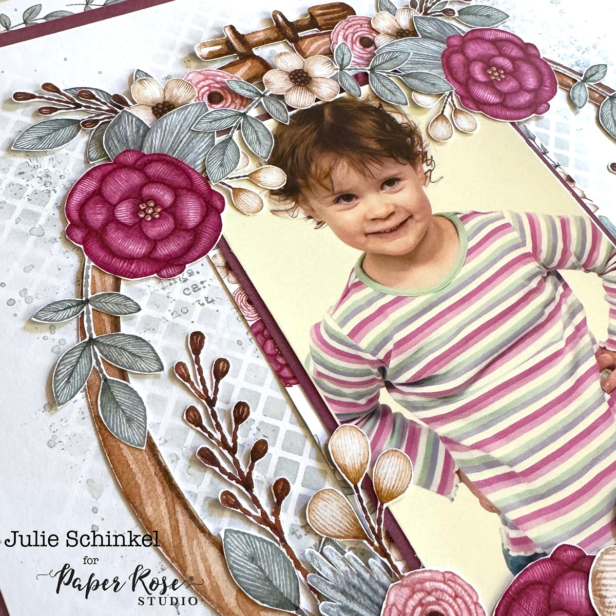 Embroidery Scrapbook Layout - Julie Schinkel