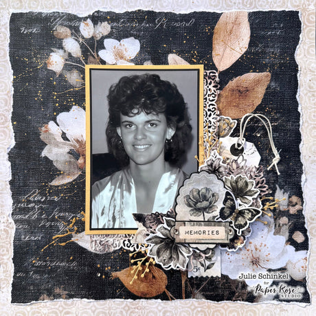 Ink & Ivory Scrapbook Layout - Julie Schinkel