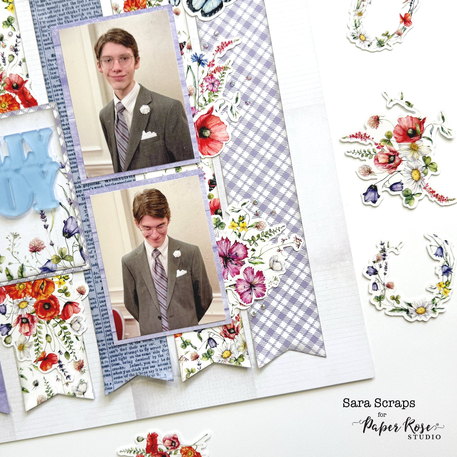 Summer Picnic Scrapbook Layout - Sara Mishler
