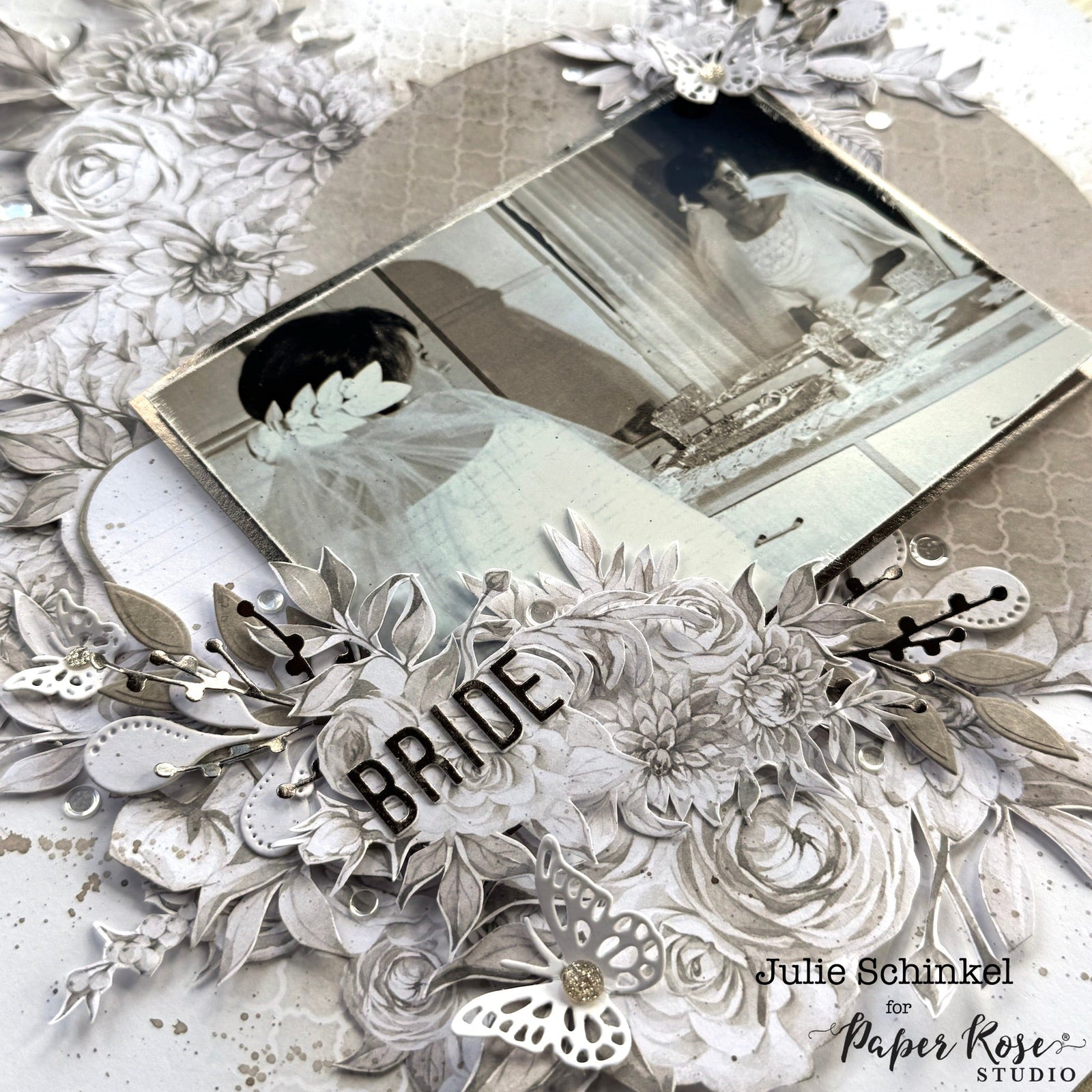 Serenity Wedding Scrapbook Layout - Julie Schinkel
