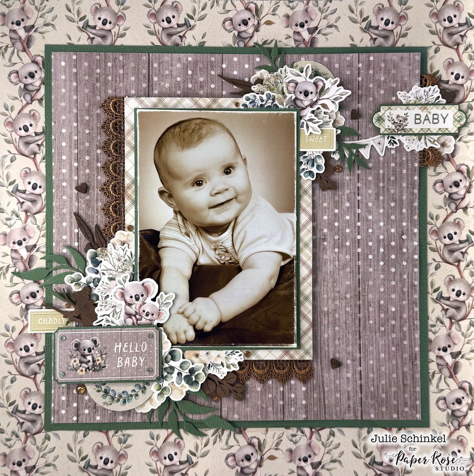 Little Koala Adventures Scrapbook Layout - Julie Schinkel