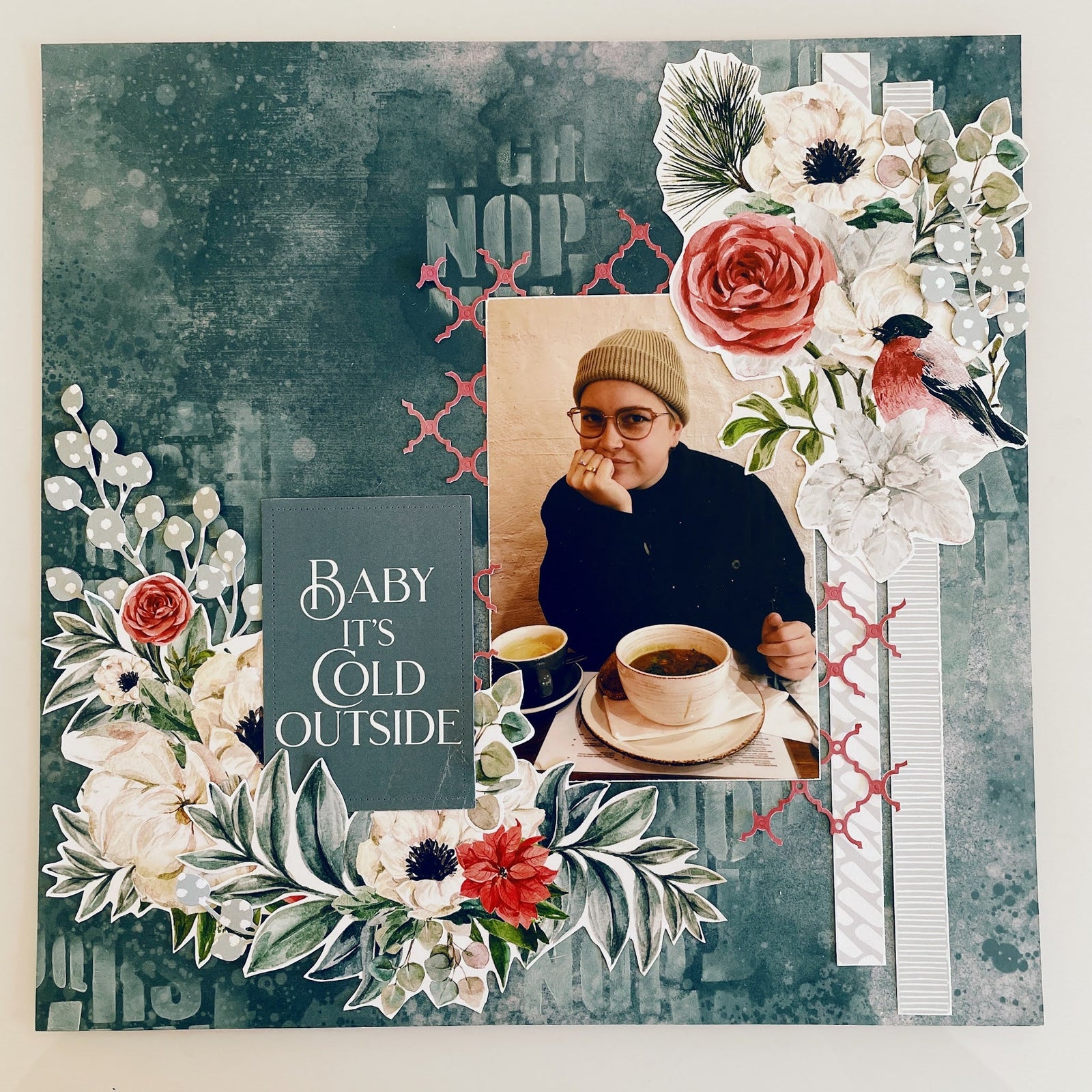 Winter Blooms Layout - Tanya Heritage