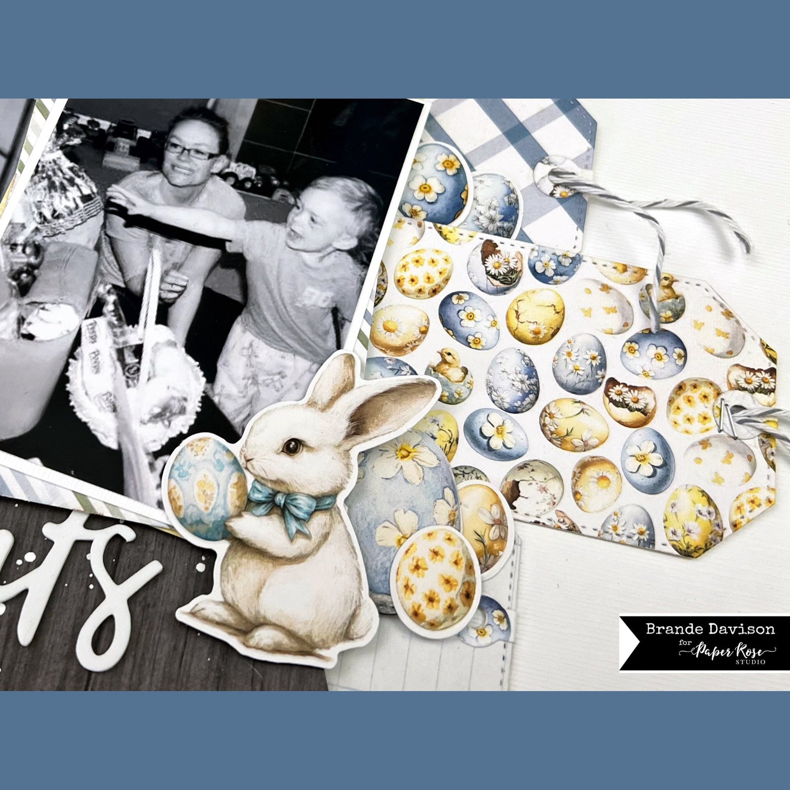 Rustic Easter Scrapbook Layout - Brande Davison