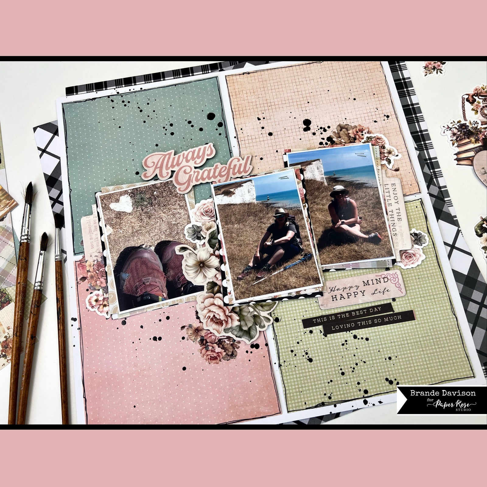 Scrapbook Layouts with 6x6 Papers - Brande Davison