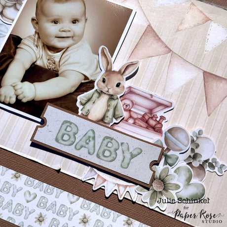 Boho Baby Scrapbook Layout #2 - Julie Schinkel
