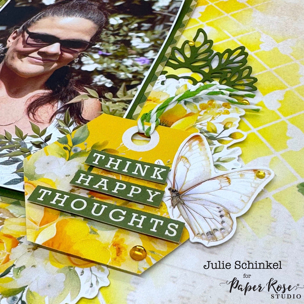 Bees & Butterflies Scrapbook Layout - Julie Schinkel