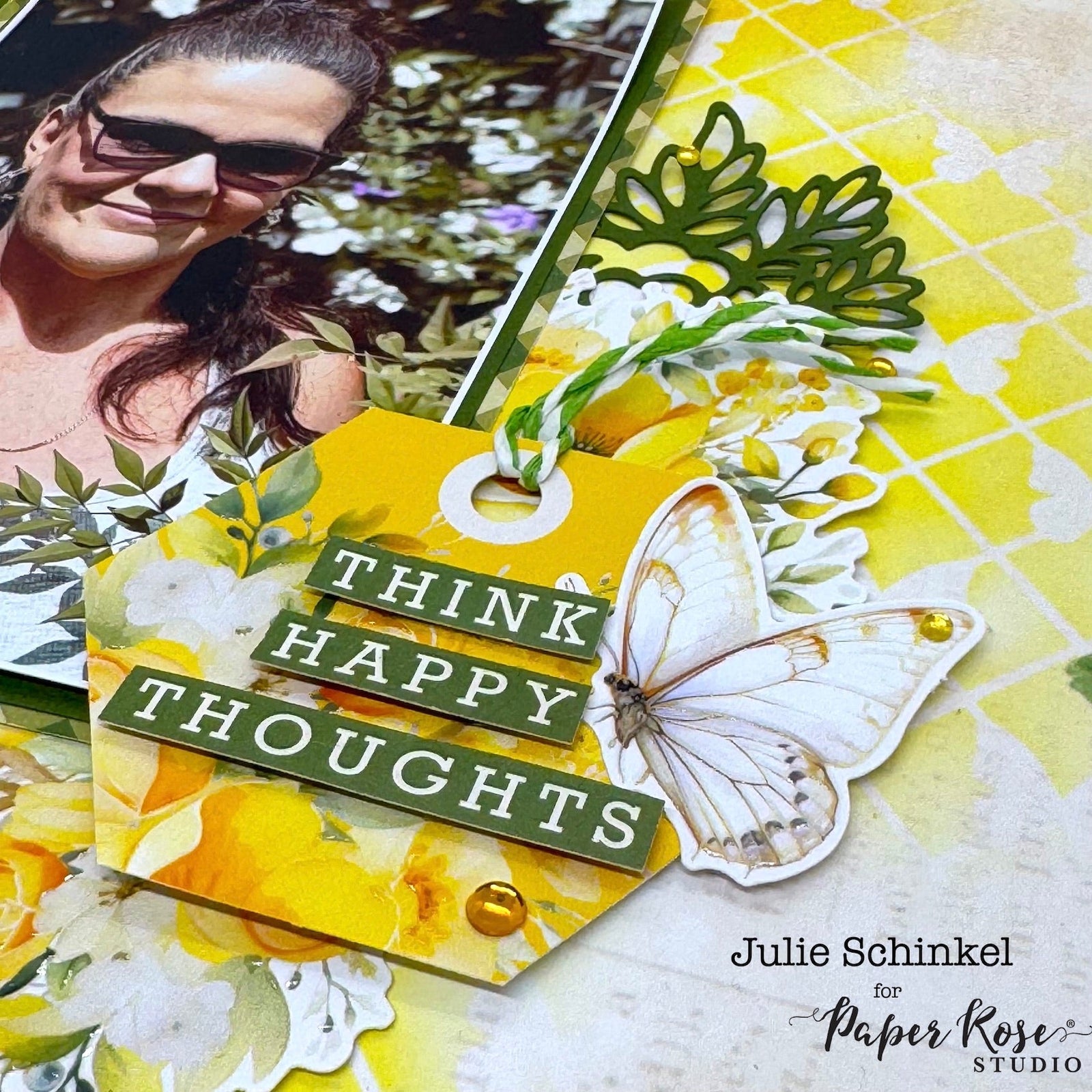 Bees & Butterflies Scrapbook Layout - Julie Schinkel