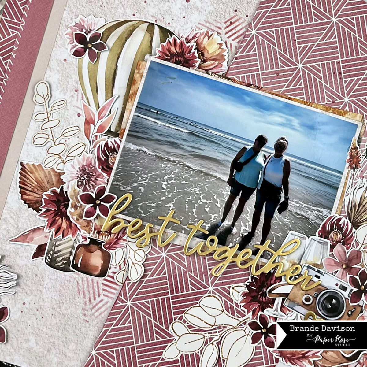 Beautiful Savannah Flora Scrapbook Layout - Brande Davison