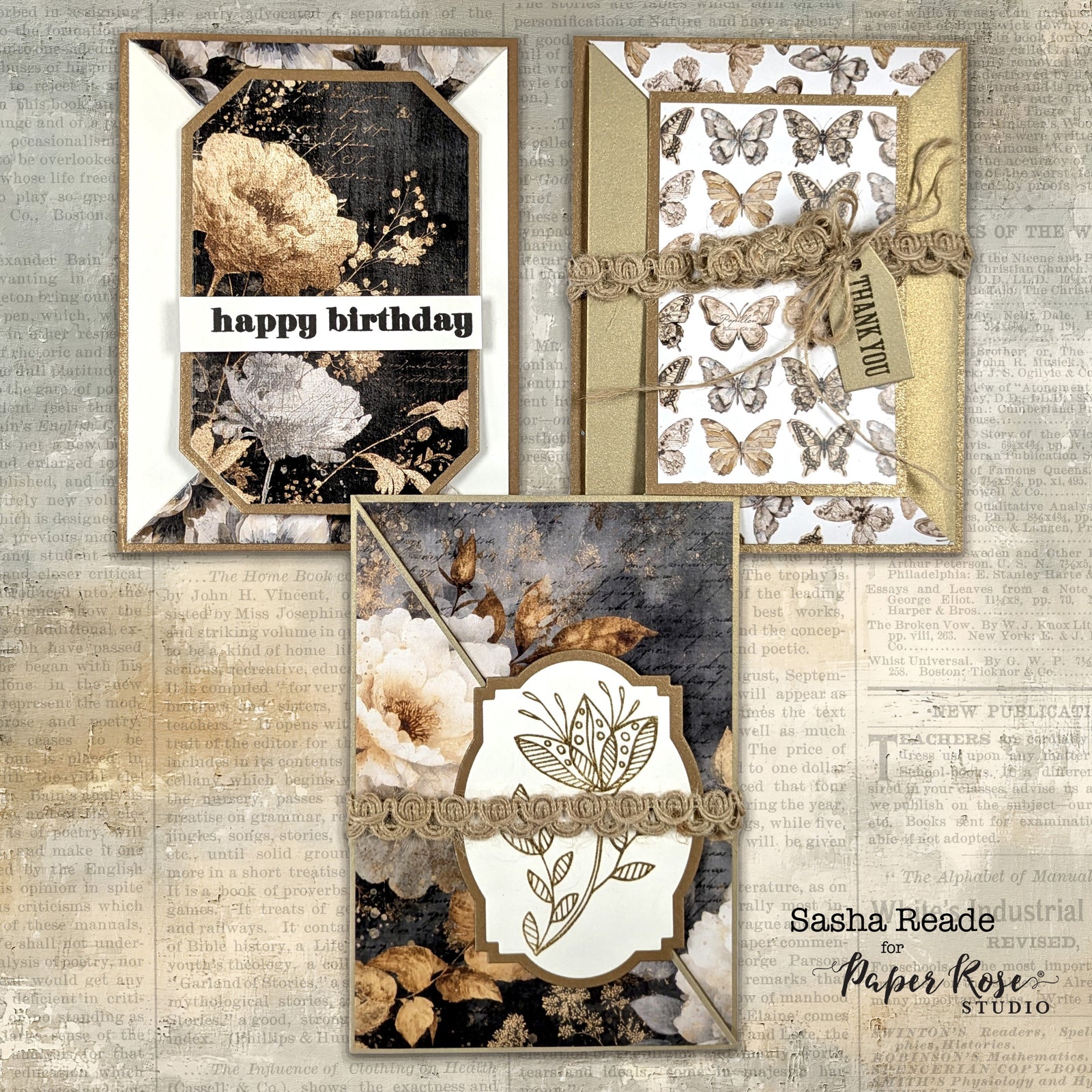 Ink & Ivory Fun Fold Cards - Sasha Reade