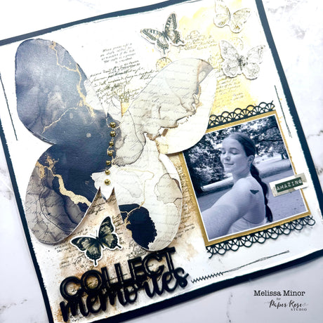 Ink & Ivory Scrapbook Layout - Melissa Minor