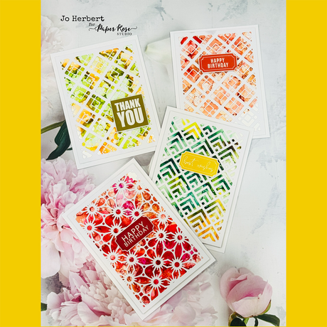 Alcohol Ink Cards - Jo Herbert