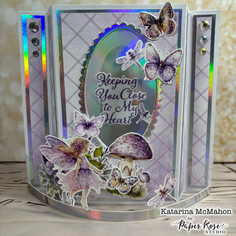 Lavender & Fairies 3D Shadow Box Card - Katarina McMahon