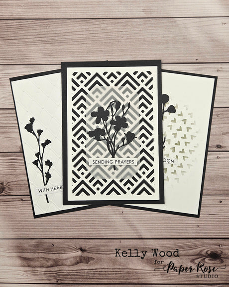 Wildflower Die Cut Cards - Kelly Wood