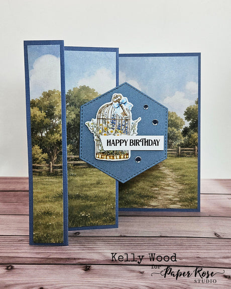 Maplewood Lane Trifold Panel Card - Kelly Wood