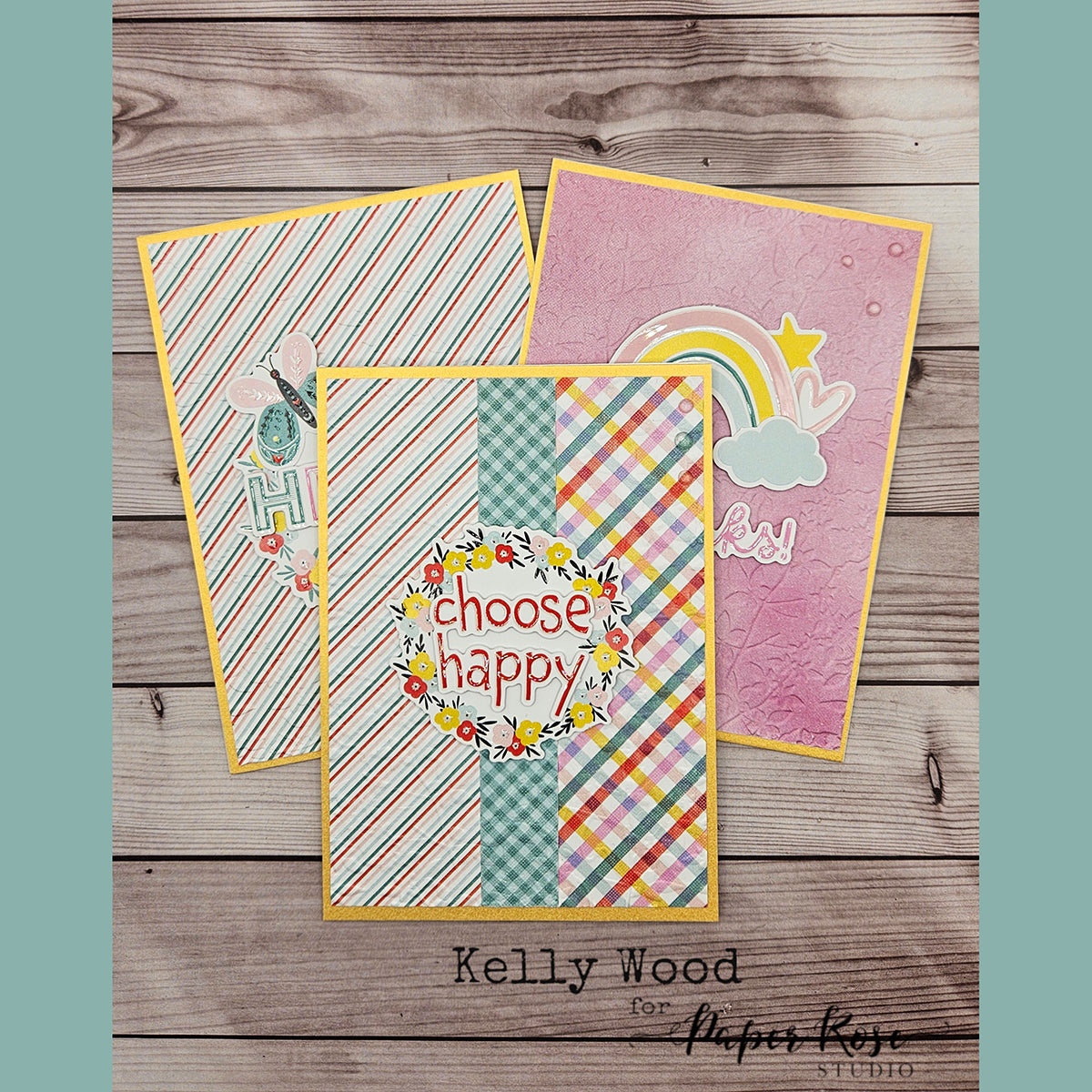 Happy Moment Cards - Enhanced with Embossing Folders - Kelly Wood