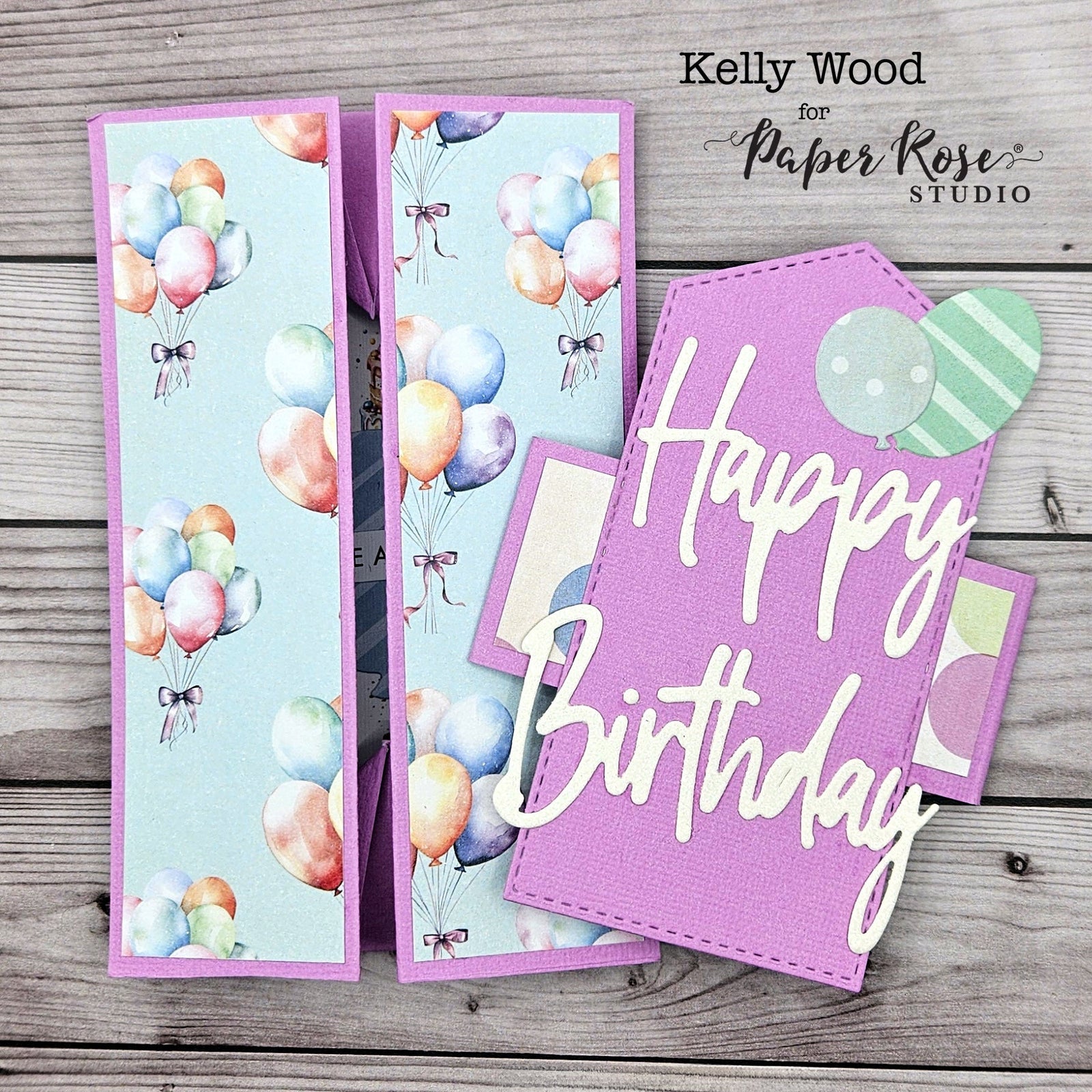 Birthday Fun Basics 3D Box Card - Kelly Wood
