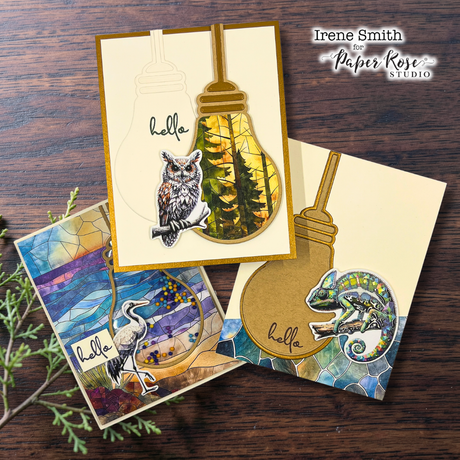 Lightbulb Metal Cutting Die Hello Cards - Irene Smith