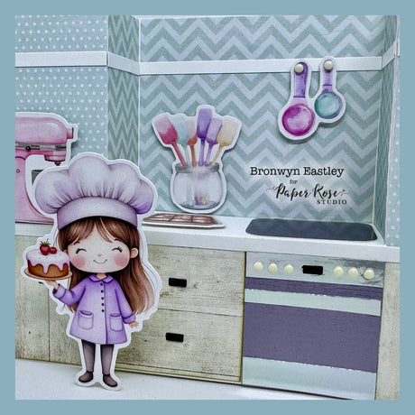 Little Bakers Bench Fold Card - Bronwyn Eastley
