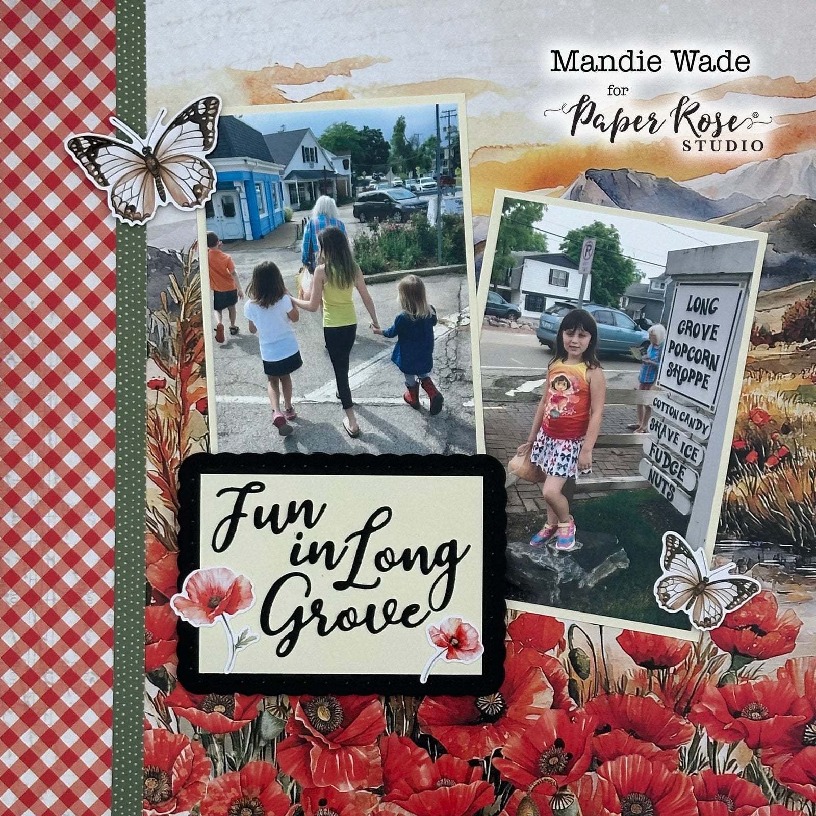 Poppy Garden Scrapbook Layout #2 - Mandie Wade
