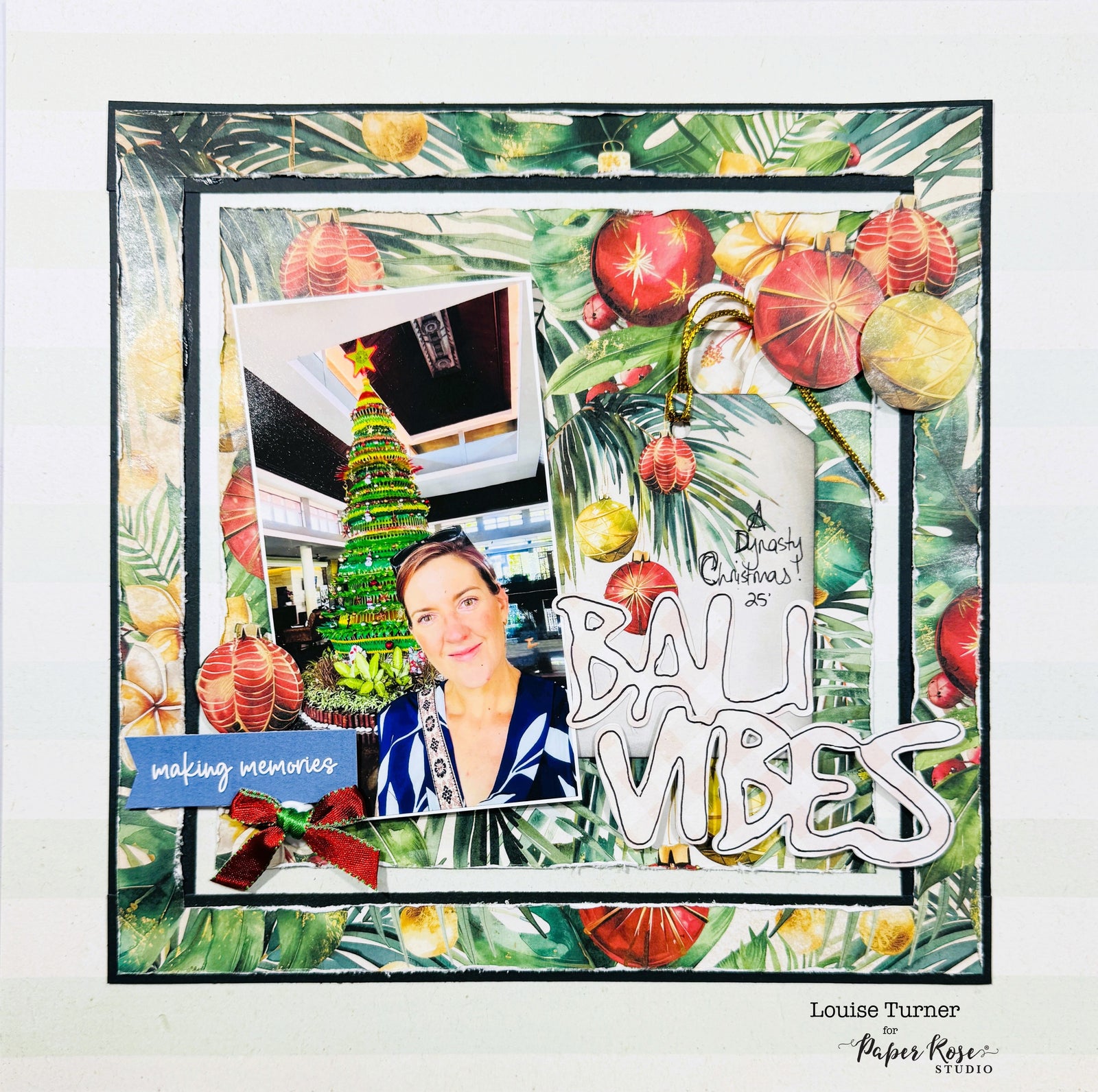Tropical Christmas Scrapbook Layout - Louise Turner