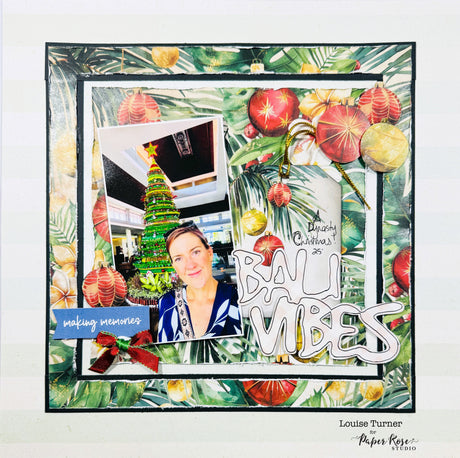 Tropical Christmas Scrapbook Layout - Louise Turner