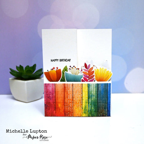 Rainbow Village Fun Fold Card - Michelle Lupton