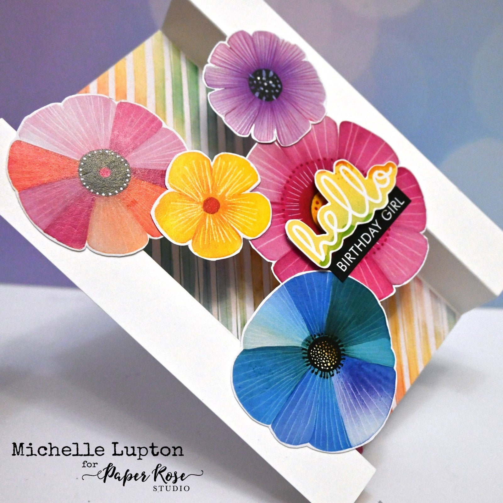 Rainbow Village Fun Fold Card - Michelle Lupton