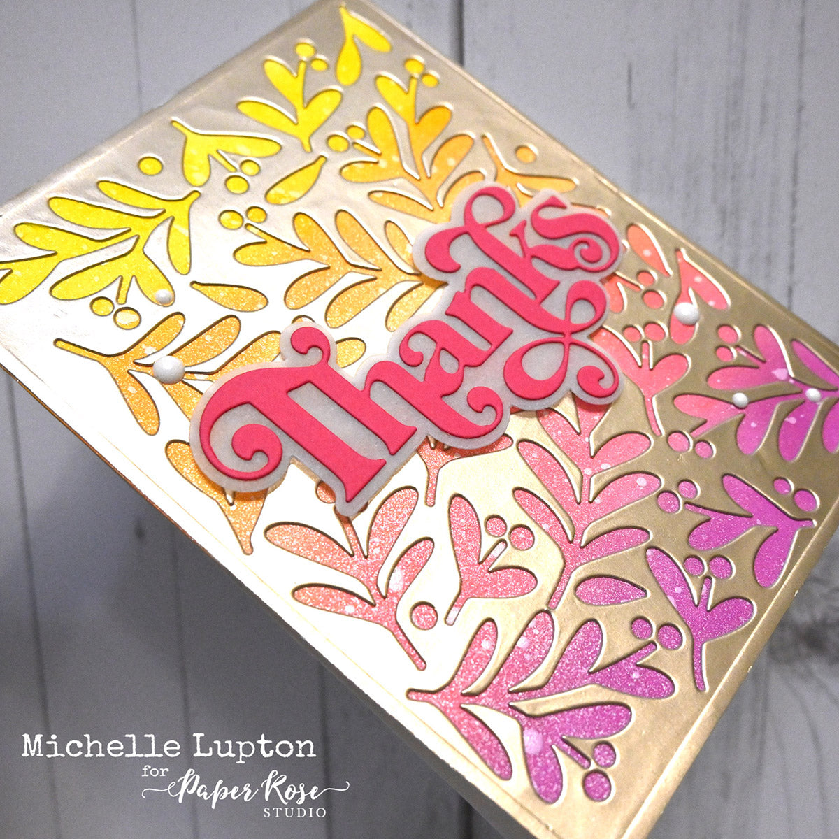 Thanks Christmas Coverplate Card - Michelle Lupton