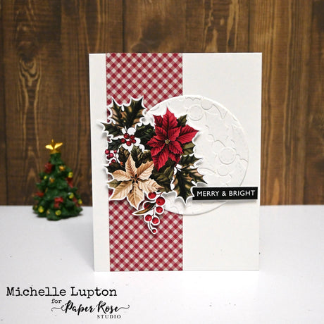 Christmas Holly Faux Embossing Cards - Michelle Lupton