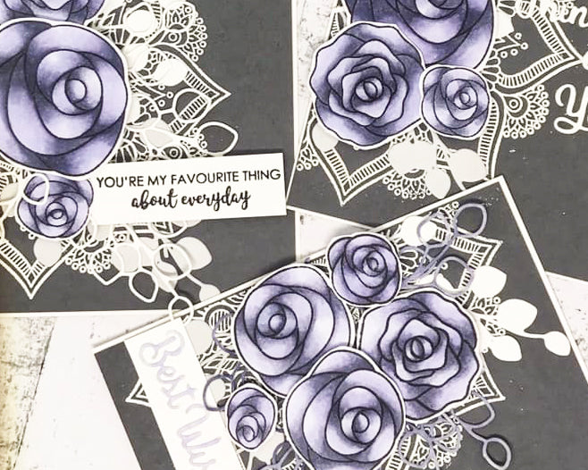Roses in Grey & Violet Shades - Mandy Herring
