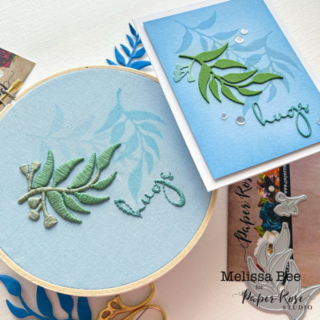 Gum Leaves Embroidery Project - Melissa Bee